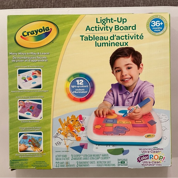 3/$25 Crayola Light Up Activity Board Toy Art Coloring Kit (Missing 2 markers) - Picture 1 of 11